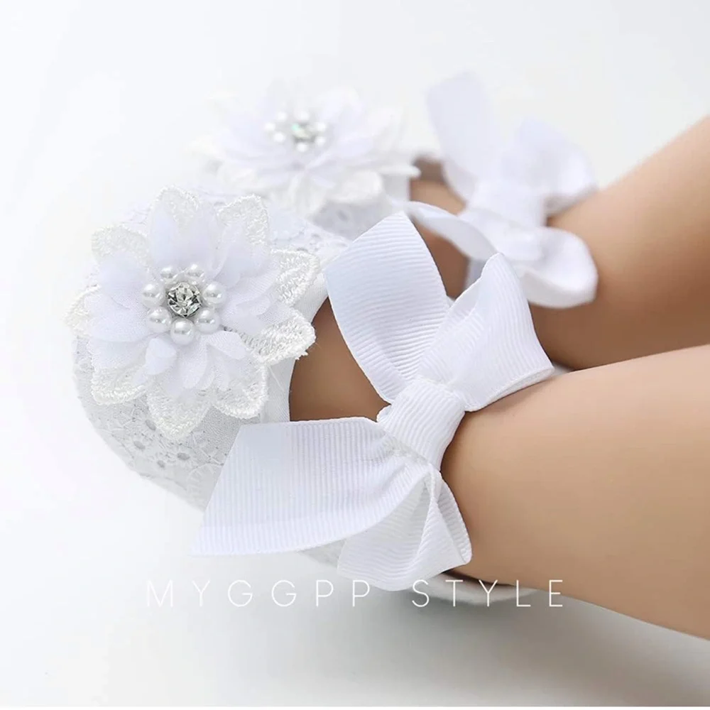 Ohwawadi Infant Baby Girl Shoes Baby Mary Jane Flats Princess Newborn